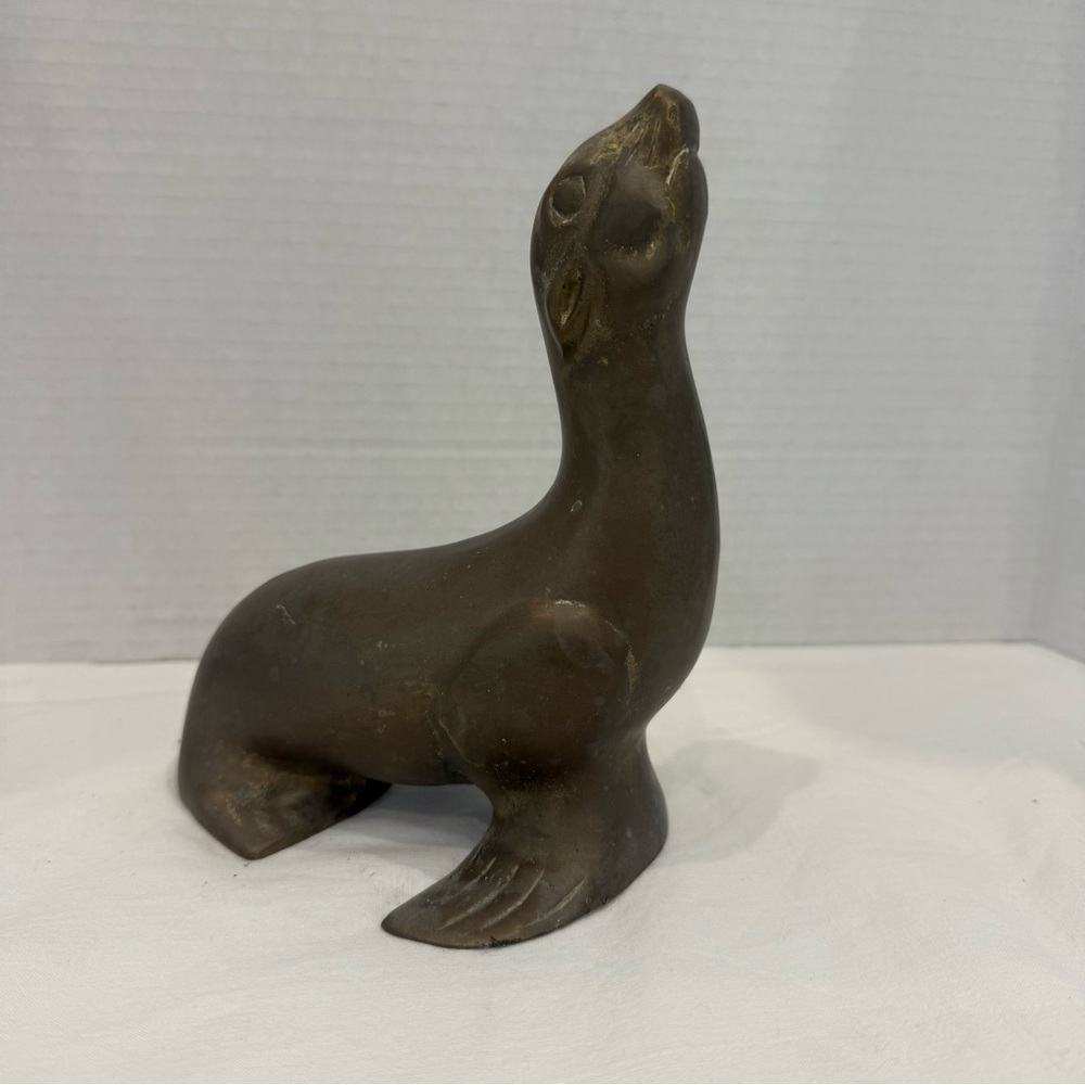 Seal Sea Lion Brass • Vintage Coastal Perfection Heavy Solid - Picture 4 of 10
